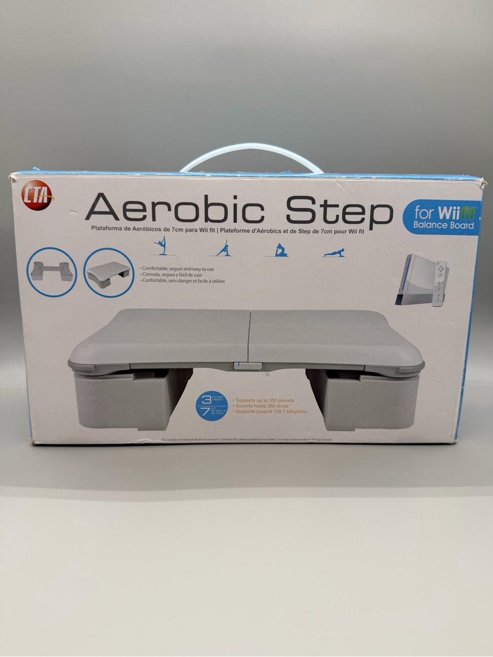 CTA Digital Aerobic Step Riser for Wii Fit Balance Board Open Box Gray